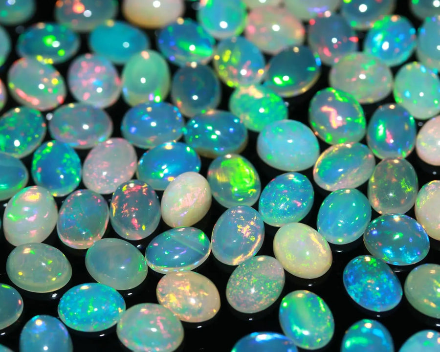 25 Pcs Natural Ethiopian Opal Lot (3 - 8 MM)