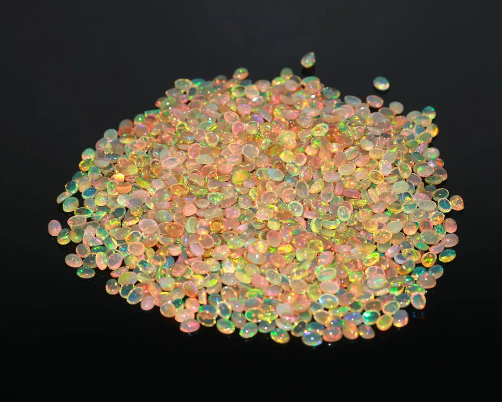 25 Pcs Natural Ethiopian Opal Lot (3 - 8 MM)
