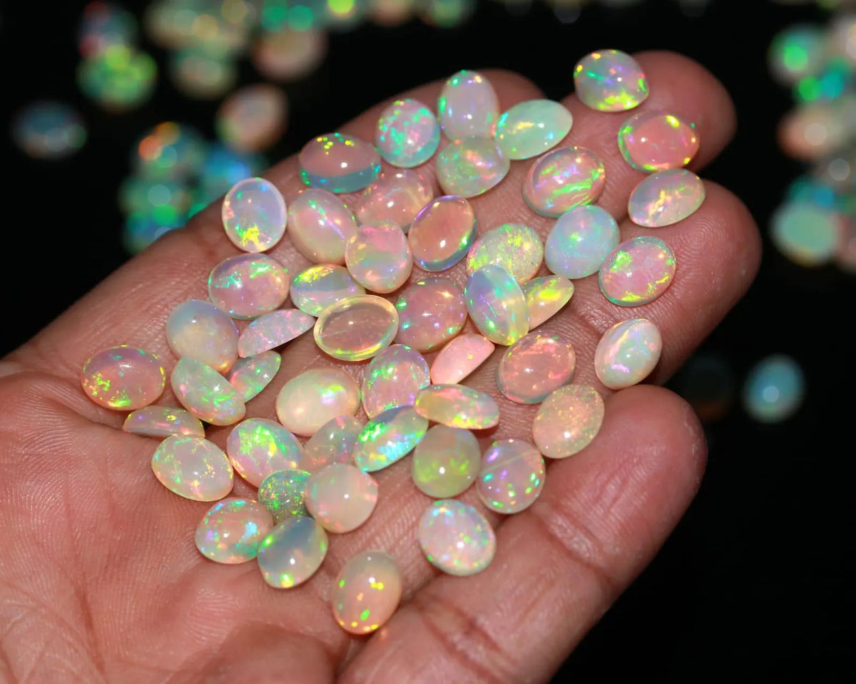 25 Pcs Natural Ethiopian Opal Lot (3 - 8 MM)