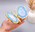 Blue Agate Butterfly | Gold-Plated Copper Crystal Jewelry Holder