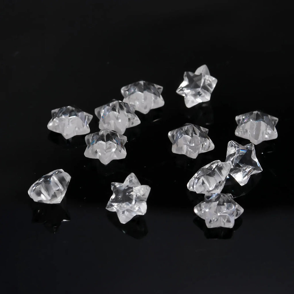 Natural White quartz 7 MM, Star cut loose gemstone