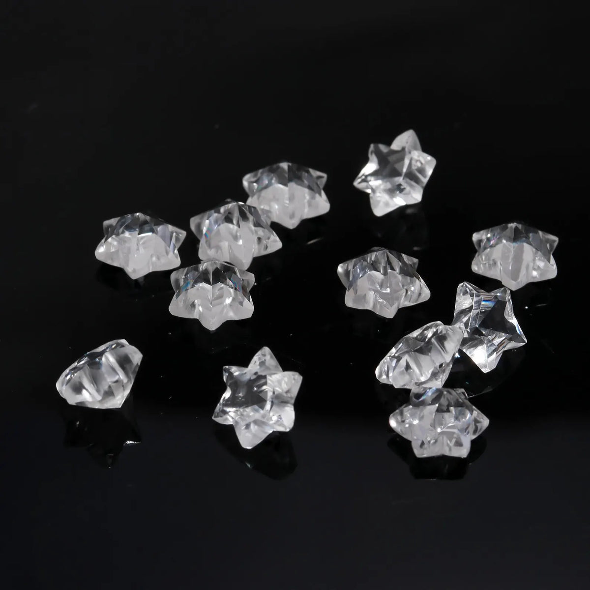Natural White quartz 7 MM, Star cut loose gemstone