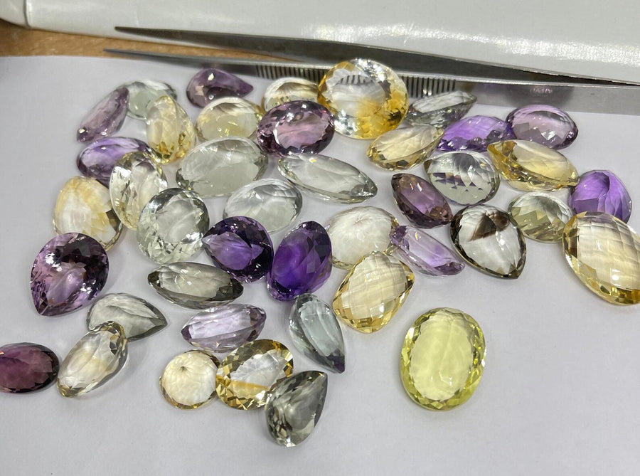 Over 100 Carats Of Big Mix Loose Gemstone Lot , 6 - 8 Big Pcs Gemstones