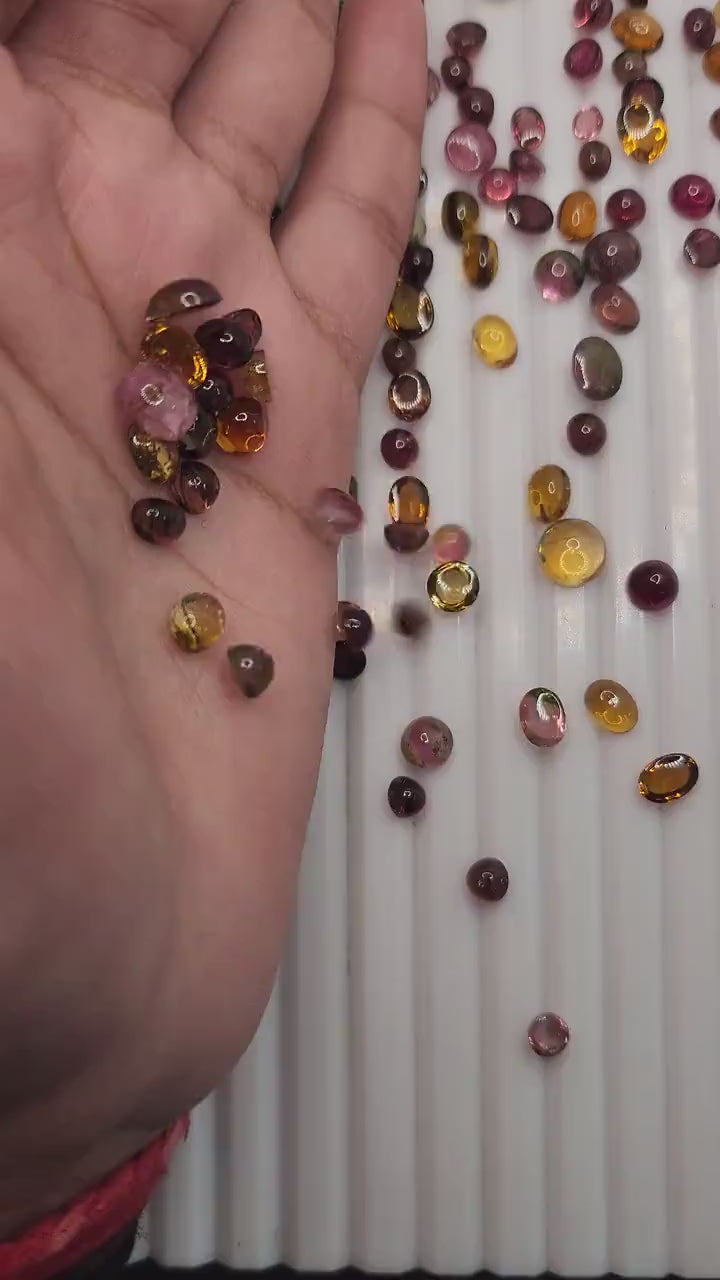 5 Carat Multi Tourmaline Cabochon Lot